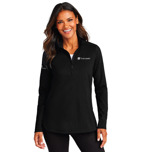 Port Authority® Ladies' C-FREE® Double Knit 1/4-Zip (Graduate)
